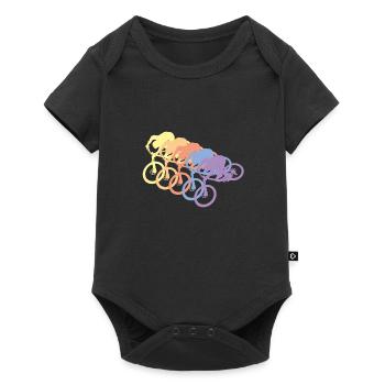 Mountainbike Downhill - Baby Premium Kurzarmbody - Schwarz - Vorne