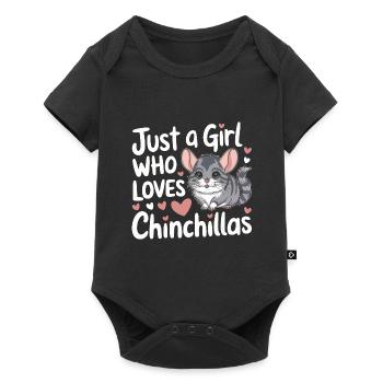 Chinchilla Chinchillas Mouse - Baby Premium short-sleeve bodysuit - black - Front