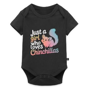 Chinchilla Chinchillas Mouse - Baby Premium short-sleeve bodysuit - black - Front
