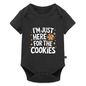 Cookies Cookie Keks Kekse Schokolade - Baby Premium Kurzarmbody - Schwarz - Vorne