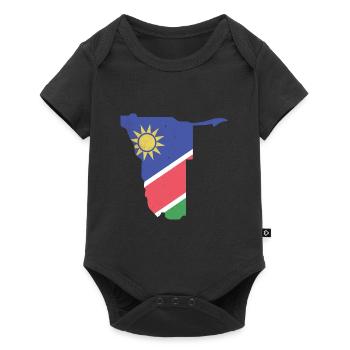 Namibia - Baby Premium Kurzarmbody - Schwarz - Vorne