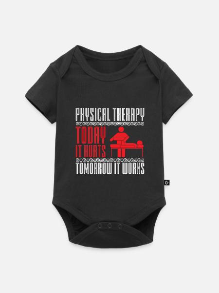 Physio Spruch Physiotherapie - Baby Premium Kurzarmbody - Schwarz