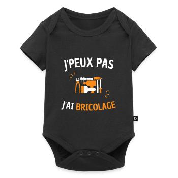 J'peux pas j'ai bricolage ! humour bricoleur - Body à manches courtes Premium Bébé - noir - Devant