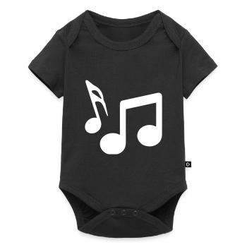 Musiknoten zeichen - Baby Premium Kurzarmbody - Schwarz - Vorne