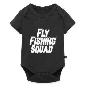 Fly Fishing Hobby Nature Adventure Fisherman - Baby Premium short-sleeve bodysuit - black - Front
