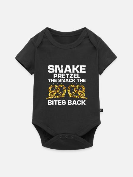 Königspython Design für Schlangen Liebhaber - Baby Premium Kurzarmbody - Schwarz