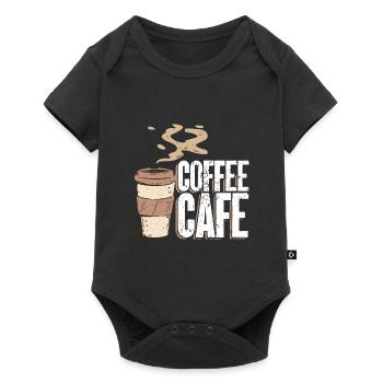 Kaffee - Baby Premium Kurzarmbody - Schwarz - Vorne