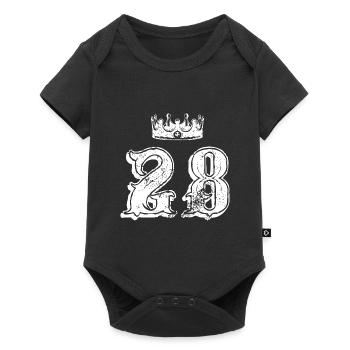 28 Couronne numérique - Body à manches courtes Premium Bébé - noir - Devant