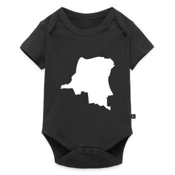 Drapeau de la carte du Congo - Body à manches courtes Premium Bébé - noir - Devant