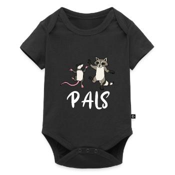 Des ratons laveurs et des opossum, de jolis amis - Body à manches courtes Premium Bébé - noir - Devant