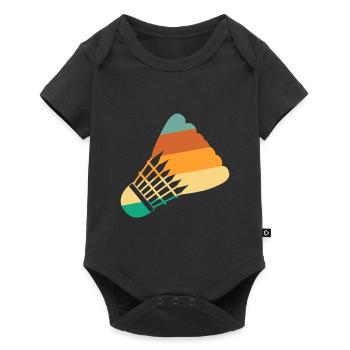 Shuttlecock, joueur de badminton, Retro Sports - Body à manches courtes Premium Bébé - noir - Devant