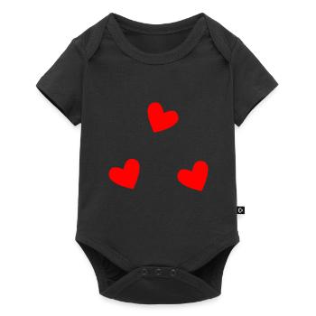 FÊTE DES PÈRES. BONNE FÊTE PAPA. PAPA. BONNE FÊTE - Body à manches courtes Premium Bébé - noir - Devant