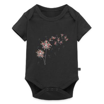 Cheerleader Sport Geschenk Pusteblume Cheerleading - Baby Premium Kurzarmbody - Schwarz - Vorne