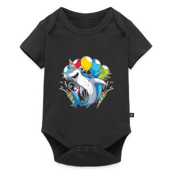 Ocean Animal Shark Birthday Party Cadeau Requin-marteau - Body à manches courtes Premium Bébé - noir - Devant