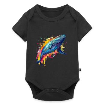 Wal Kunst Pop Art - Baby Premium Kurzarmbody - Schwarz - Vorne