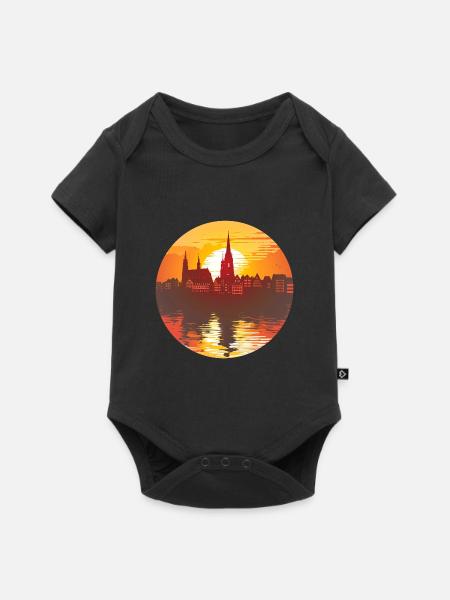 Kaiserslautern Skyline - Baby Premium Kurzarmbody - Schwarz