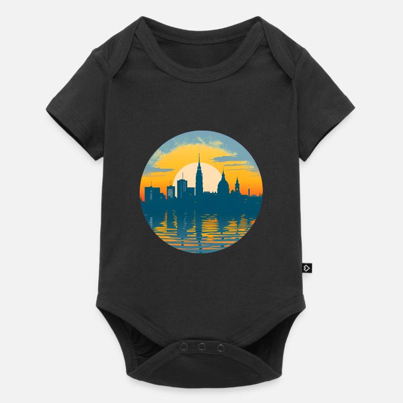 Potsdam Skyline - Baby Premium Kurzarmbody - Schwarz