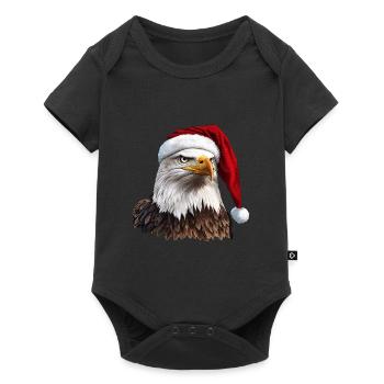 Eagle Christmas / Santa Claus Eagle - Baby Premium short-sleeve bodysuit - black - Front