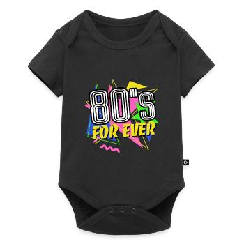 80s For Ever - 80s - Colorful + Crazy - Baby Premium short-sleeve bodysuit - black - Front