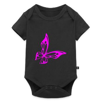 Butterfly neon - Baby Premium short-sleeve bodysuit - black - Front