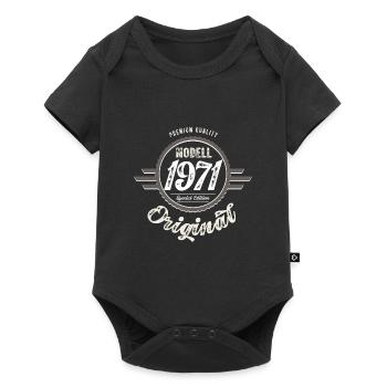 Modèle d'insigne vintage original 1971 anniversaire 50 - Body à manches courtes Premium Bébé - noir - Devant
