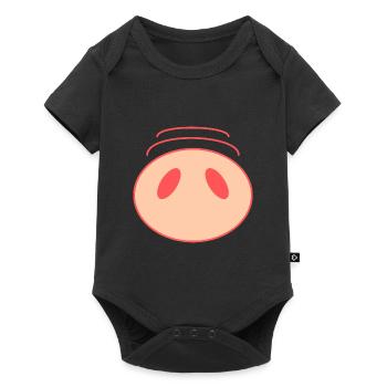 COCHON. HUMOUR - Body à manches courtes Premium Bébé - noir - Devant