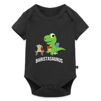 Barista Saying Coffee Coffeeshop Papa - Baby Premium short-sleeve bodysuit - black - Front