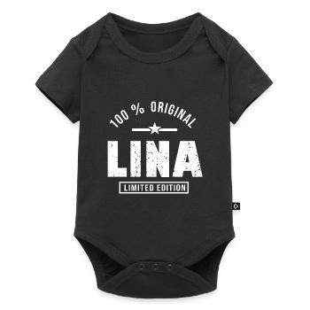 Lina personalized shirt first name Lina - Baby Premium short-sleeve bodysuit - black - Front
