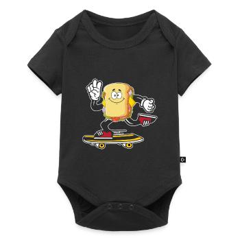 Planche à roulettes Sandwich Skateboard Skateboard - Body à manches courtes Premium Bébé - noir - Devant