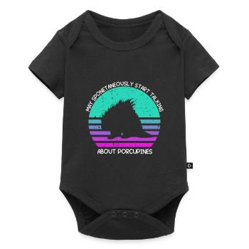Porcupines designs for rodent animal lovers - Baby Premium short-sleeve bodysuit - black - Front