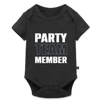 Équipe de fête - Body à manches courtes Premium Bébé - noir - Devant