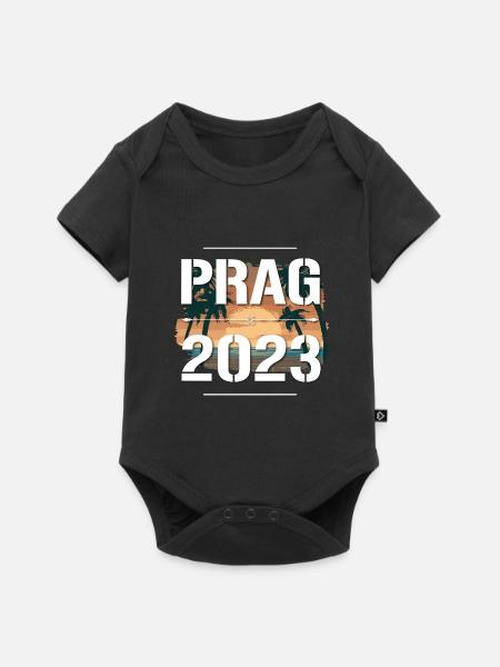 Prag 2023 - Baby Premium Kurzarmbody - Schwarz