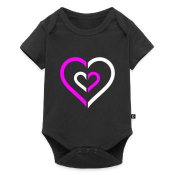 Symbole du cœur Amour - Body à manches courtes Premium Bébé - noir - Devant
