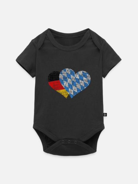 Bayern Deutschland - Baby Premium Kurzarmbody - Schwarz