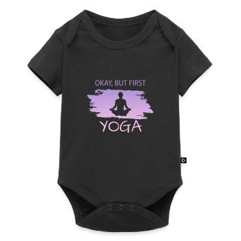 Yoga - Baby Premium Kurzarmbody - Schwarz - Vorne
