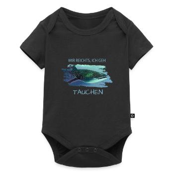 Tauchen Diving Walhai Whaleshark - Baby Premium Kurzarmbody - Schwarz - Vorne