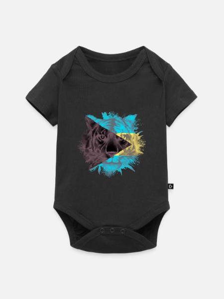 Bahamas - Baby Premium Kurzarmbody - Schwarz