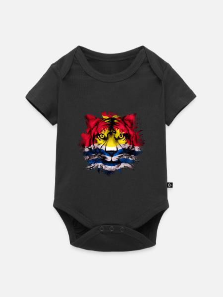 Kiribati - Baby Premium Kurzarmbody - Schwarz