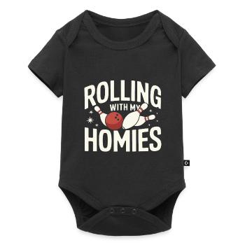 Bowling Bowler Pin Ball Bowling Ball - Body à manches courtes Premium Bébé - noir - Devant