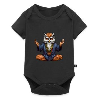 Yoga Owl - Baby Premium short-sleeve bodysuit - black - Front