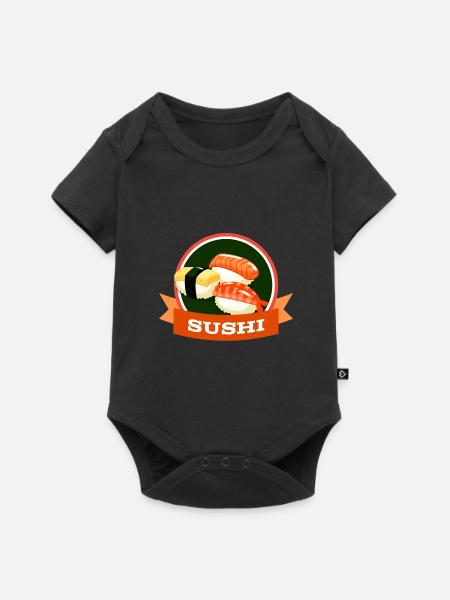 Sushi - Baby Premium Kurzarmbody - Schwarz