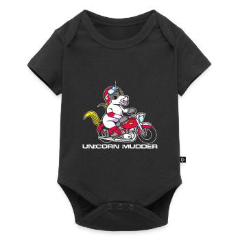 Unicorn Unicorn Magic Motocross Motorcycle Horse - Baby Premium short-sleeve bodysuit - black - Front