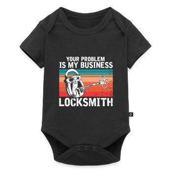 Pas de clé pas de problème de conception du service de verrouillage - Body à manches courtes Premium Bébé - noir - Devant