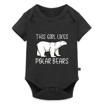 Le dicton ironique de l'ours polaire : aventure - Body à manches courtes Premium Bébé - noir - Devant