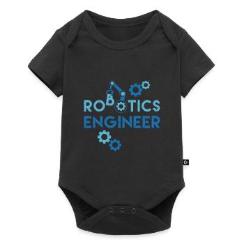 Robotik-Ingenieur Mechaniker Roboterventilator - Baby Premium Kurzarmbody - Schwarz - Vorne