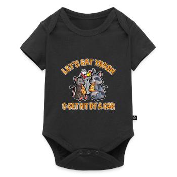 Opossum Design für Possum Fans und Opossum Fans - Baby Premium Kurzarmbody - Schwarz - Vorne