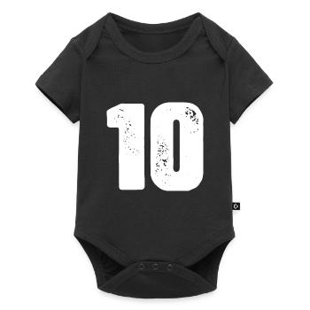 Maillot 10 numéro - Body à manches courtes Premium Bébé - noir - Devant