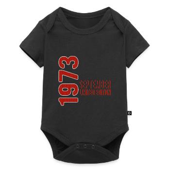 Septembre 1973 édition limitée vintage naissance Jah - Body à manches courtes Premium Bébé - noir - Devant