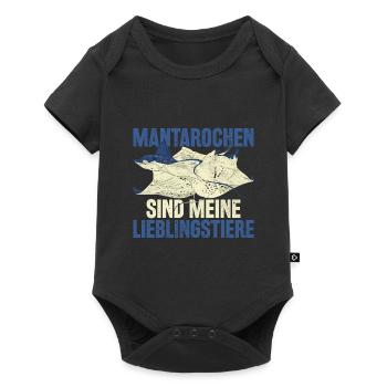 Mantarochen sind meine Lieblingstiere Mantarochen - Baby Premium Kurzarmbody - Schwarz - Vorne