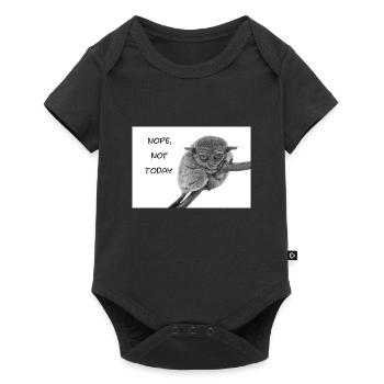 nope not today Tarsier Maki Affe Monkey - Baby Premium Kurzarmbody - Schwarz - Vorne